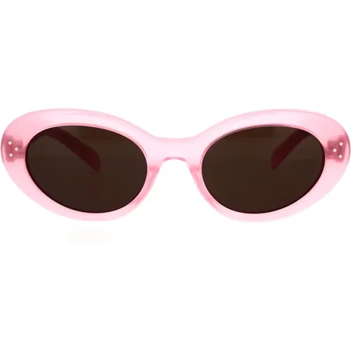 Glamouröse Cat-eye Sonnenbrille in Opal , unisex, Größe: 53 MM - Celine - Modalova