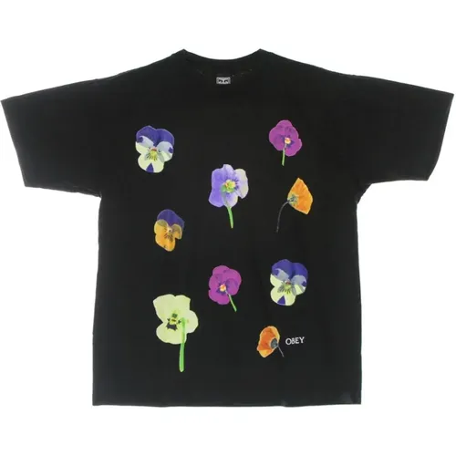 Blumendruck T-Shirt Schwarz Obey - Obey - Modalova