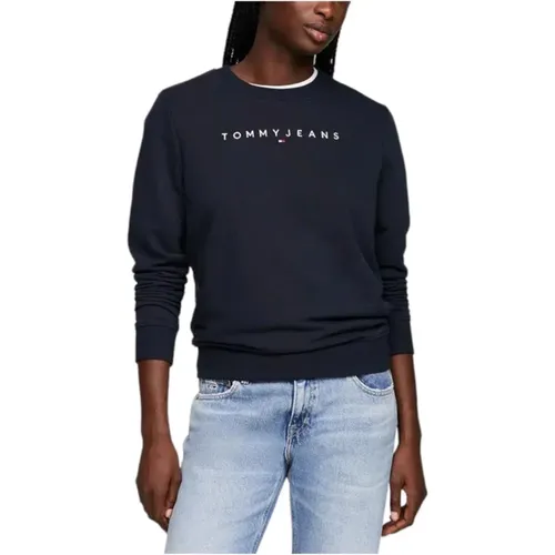 Linear Sweatshirt , female, Sizes: M, S, XS - Tommy Hilfiger - Modalova