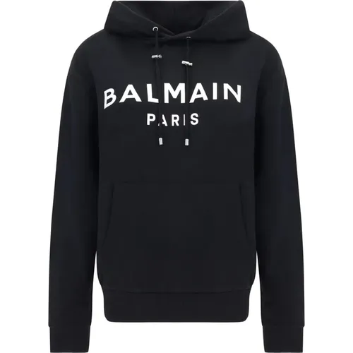 Hooded Sweatshirt White , male, Sizes: XL, L, M, S - Balmain - Modalova