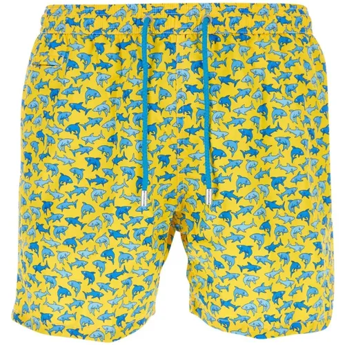 Printed polyester swimming shorts , male, Sizes: M, S, L, XL - MC2 Saint Barth - Modalova