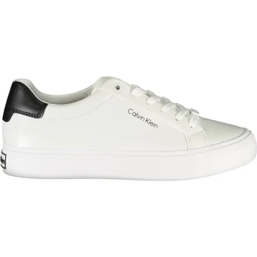 Sportliche weiße Sneaker mit Kontrastdetails , Damen, Größe: 39 EU - Calvin Klein - Modalova