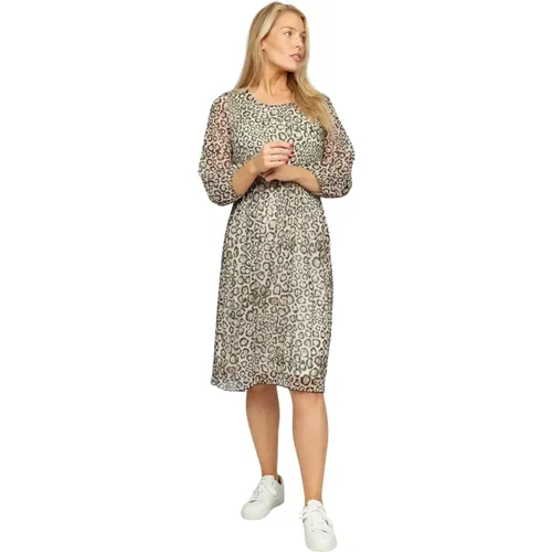Animal Print Dress Dieppe.Es24 , female, Sizes: L, M - 2-Biz - Modalova