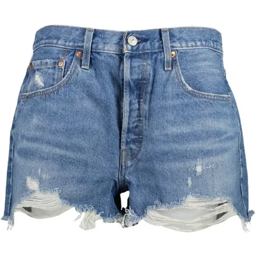 Levi's, Vintage 501 Denim Shorts mit Used-Look , Damen, Größe: W25 - Levis - Modalova