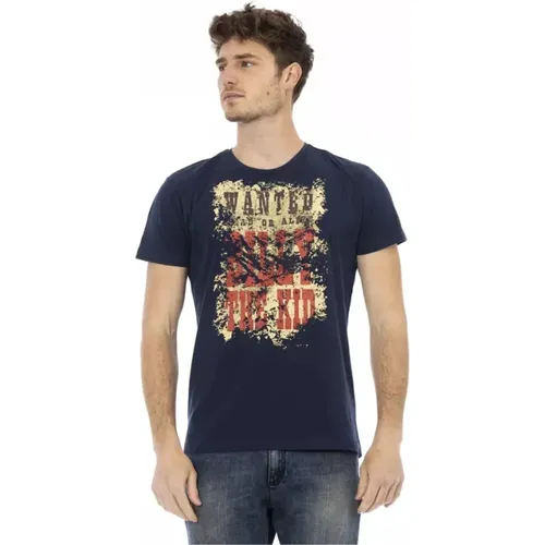 Action Round Neck T-Shirt , male, Sizes: L, M, 2XL - Trussardi - Modalova