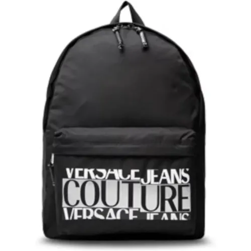 Men`s Logo Lettering Backpack , male, Sizes: ONE SIZE - Versace Jeans Couture - Modalova