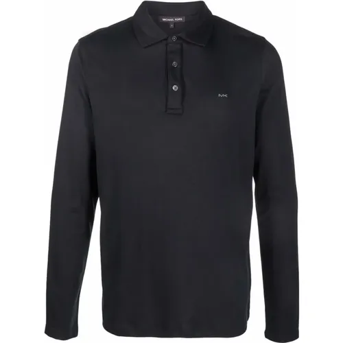 Schwarzes Poloshirt mit Besticktem Logo - Michael Kors - Modalova