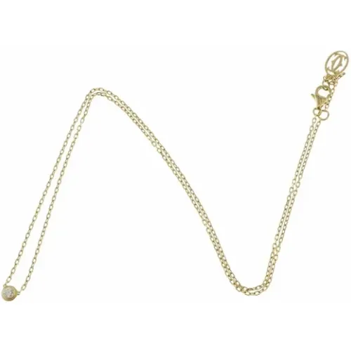 Pre-owned Gold necklaces , female, Sizes: ONE SIZE - Cartier Vintage - Modalova