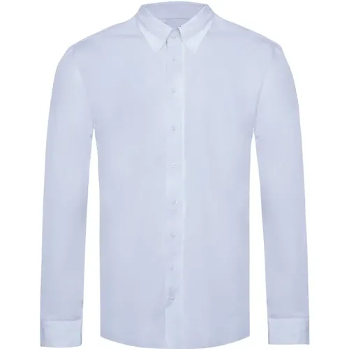 Shirt with snap collar , Herren, Größe: 45 EU - Giorgio Armani - Modalova