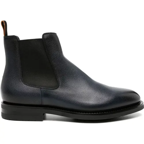 Leather Chelsea Boots , male, Sizes: 7 1/2 UK, 9 UK, 7 UK, 8 1/2 UK - Santoni - Modalova