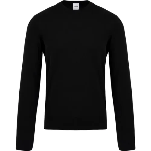 Schwarze Pullover für Herren , Herren, Größe: L - Aspesi - Modalova