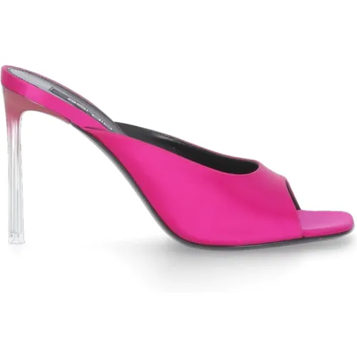 Fuchsia Leather Heeled Mules , female, Sizes: 5 UK, 4 UK, 7 UK, 5 1/2 UK, 3 UK - Sergio Rossi - Modalova