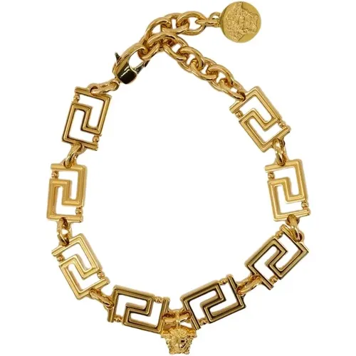 Metal Bracelet - Gold - Closure Clasp , female, Sizes: ONE SIZE - Versace - Modalova