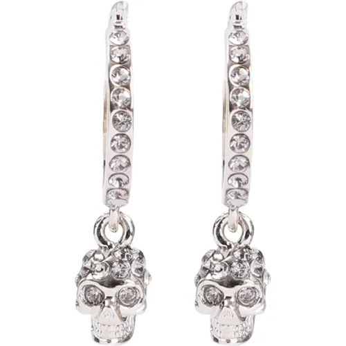 Mini Creole Earrings in Greige , female, Sizes: ONE SIZE - alexander mcqueen - Modalova