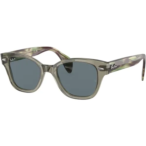 Grün Transparent Blaue Sonnenbrille , unisex, Größe: 52 MM - Ray-Ban - Modalova