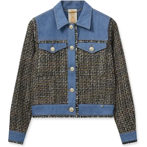 Denim Jacket with Shirt Collar and Chest Pockets , female, Sizes: XS, M, XL, L - MOS MOSH - Modalova