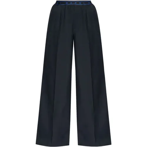 Tropical Wool Wide Leg Trousers , female, Sizes: 2XS - Marni - Modalova