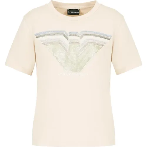 Casual Cotton T-Shirt , female, Sizes: S, XS, M - Emporio Armani - Modalova