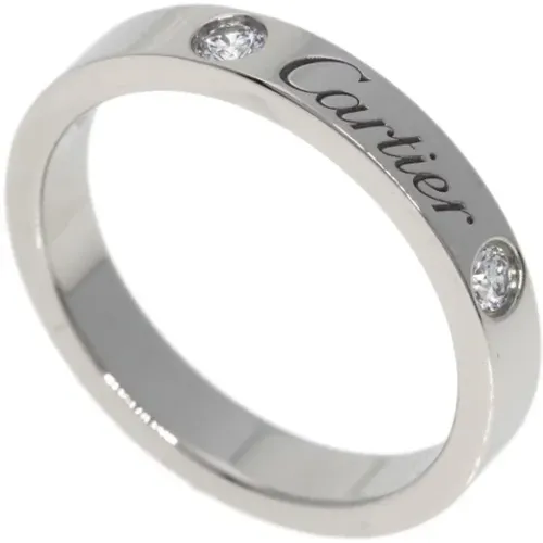 Pre-owned Platinum rings , female, Sizes: ONE SIZE - Cartier Vintage - Modalova