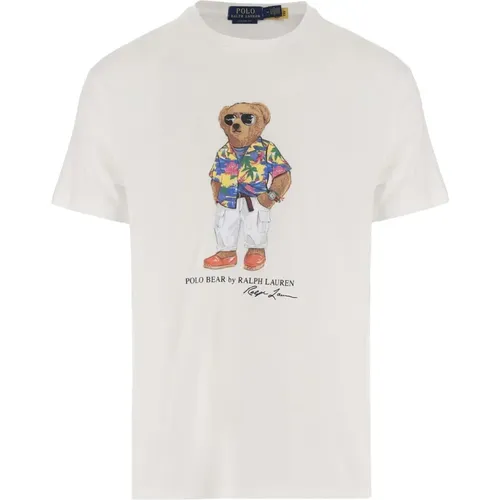 Baumwoll-T-Shirt mit Polo Bear Print - Polo Ralph Lauren - Modalova