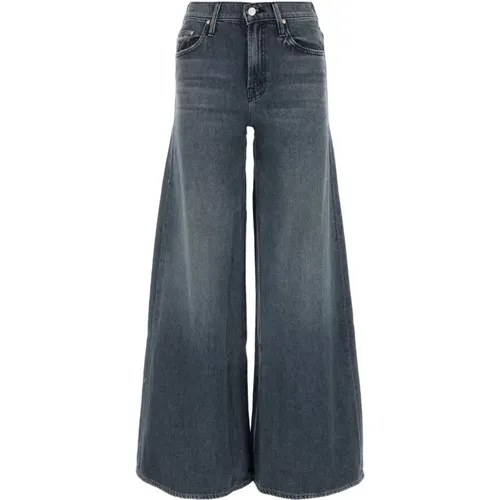 Dark grey denim The Swisher Sneak wide-leg jeans , female, Sizes: W27 - Mother - Modalova