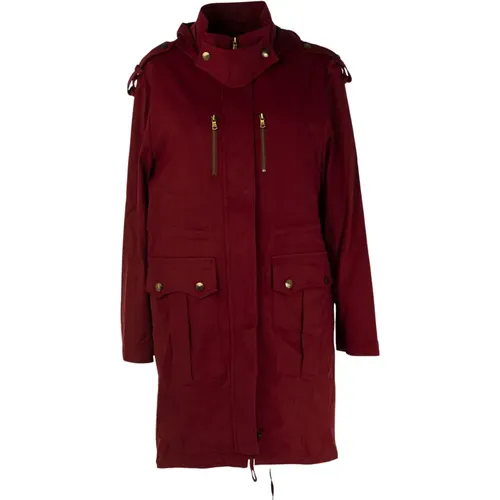 Damen Parka Jacke Rot Erde , Damen, Größe: XS - PATRIZIA PEPE - Modalova