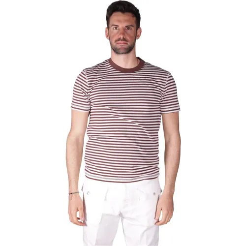 T-Shirt Righe , male, Sizes: 4XS - Mauro Grifoni - Modalova