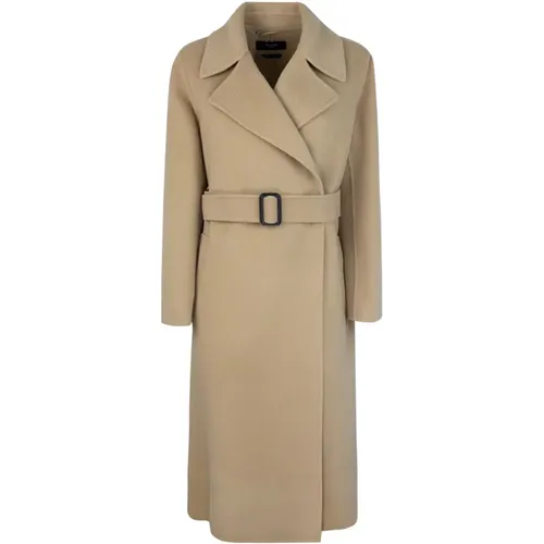 Brauner Wollmantel , Damen, Größe: 3XS - Max Mara - Modalova