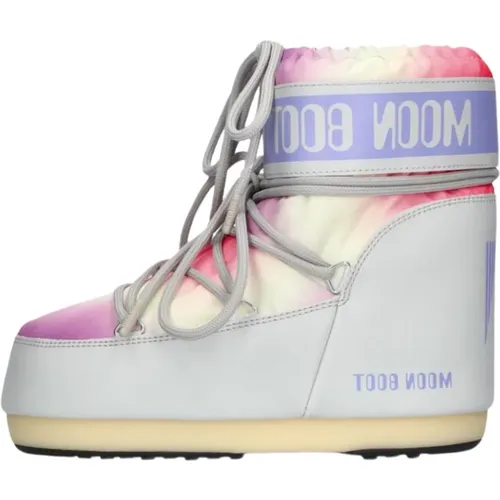 Trendige Tie Dye Schneestiefel für Damen , Damen, Größe: 39 EU - moon boot - Modalova