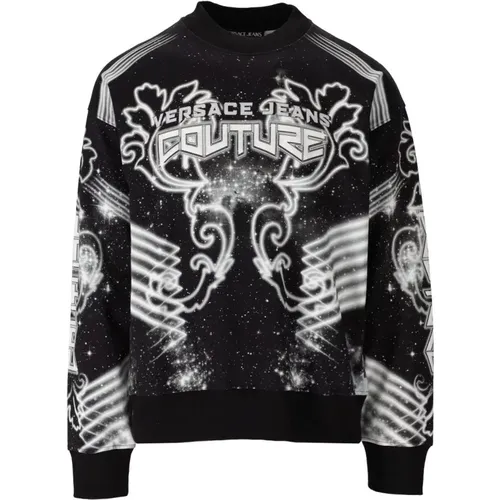 Galaxy Panel Sweatshirt , Herren, Größe: L - Versace Jeans Couture - Modalova