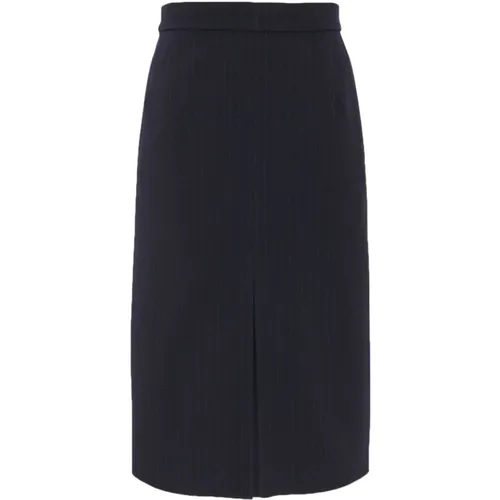 Dark Navy Gray Skirt , female, Sizes: M - Saint Laurent - Modalova