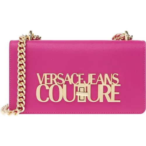 Schultertasche mit Logo , Damen, Größe: ONE Size - Versace Jeans Couture - Modalova