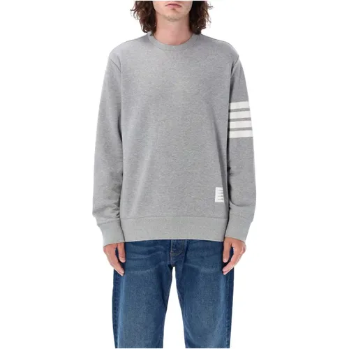 Classic Knitwear Light Grey Sweatshirt , male, Sizes: 4XL - Thom Browne - Modalova