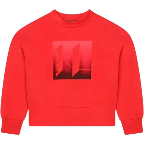 Sweatshirt mit Flocklogo - Karl Lagerfeld - Modalova