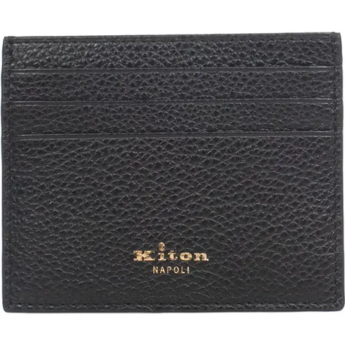 Leather Card Holder , male, Sizes: ONE SIZE - Kiton - Modalova