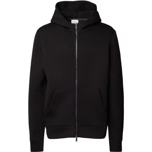 Schwarzer Hoodie mit durchgehendem Reißverschluss , Herren, Größe: S - Calvin Klein - Modalova