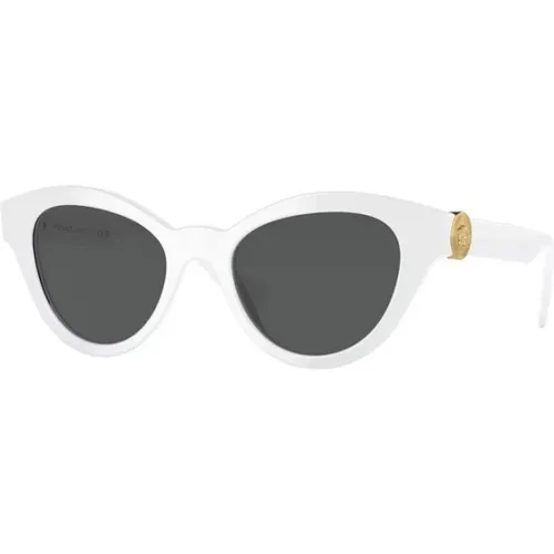 Weiße Rahmen Sonnenbrille Ve4435 , Damen, Größe: 52 MM - Versace - Modalova