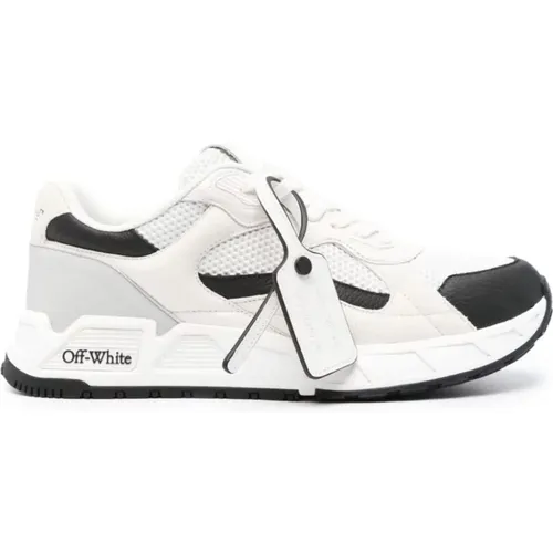 Schwarze und weiße Sneaker mit Mesh-Detail , Herren, Größe: 41 EU - Off White - Modalova