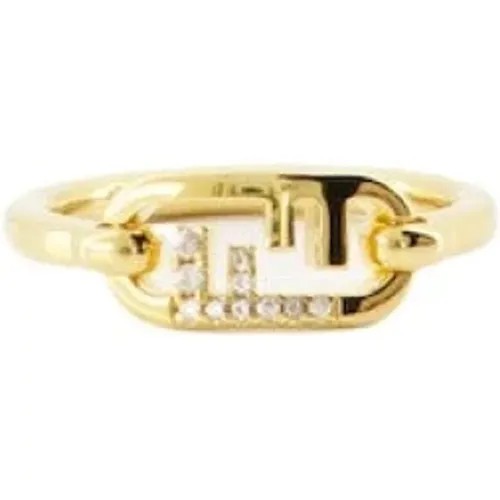 Goldener O'Lock Ring , Damen, Größe: S - Fendi - Modalova