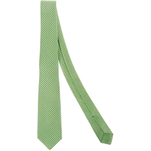 Green Polka Dot Silk Tie , male, Sizes: ONE SIZE - Kiton - Modalova