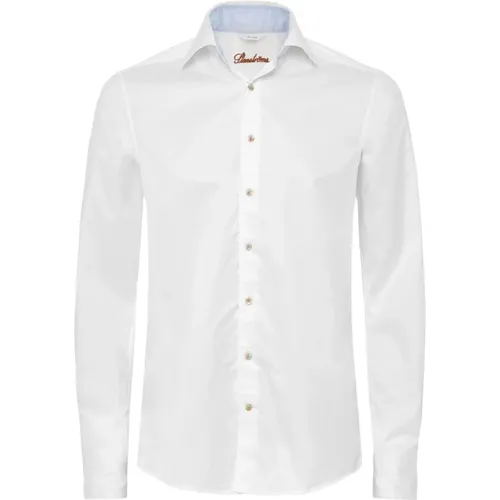 Slimline Gingham Shirt , male, Sizes: L, S, XL, M - Stenströms - Modalova