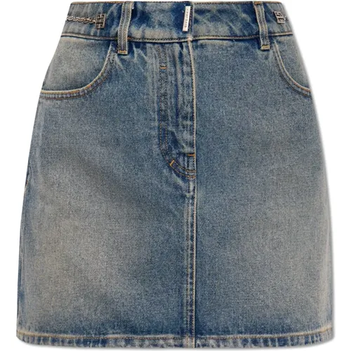 Denim skirt , female, Sizes: M - Givenchy - Modalova