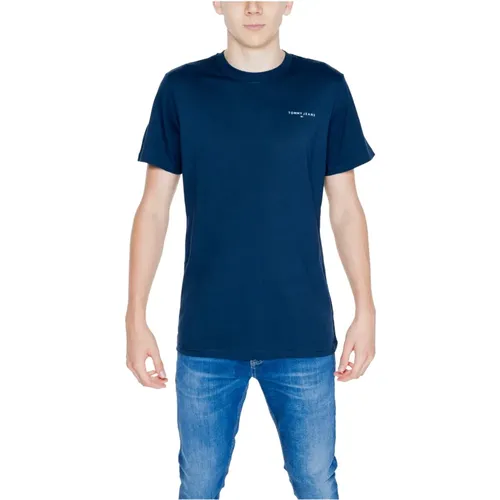 Linear Herren T-Shirt Herbst/Winter Kollektion , Herren, Größe: XL - Tommy Jeans - Modalova