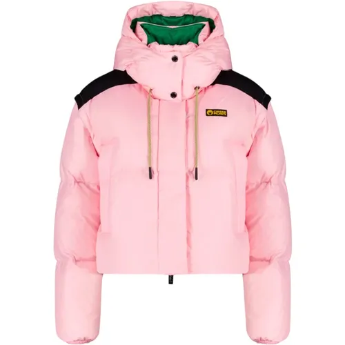 Rosa Nevada Jacke mit Abnehmbarer Kapuze , Damen, Größe: S - Ciesse Piumini - Modalova