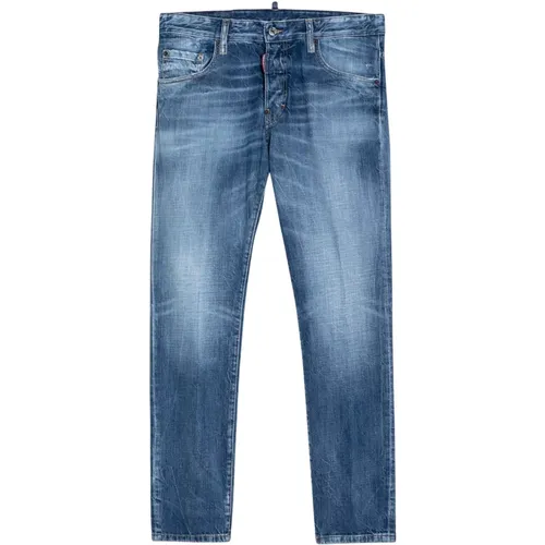 Slim Fit Denim Jeans , Herren, Größe: 2XL - Dsquared2 - Modalova