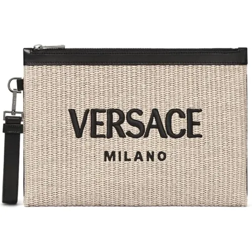 Clutches for Men Aw24 , male, Sizes: ONE SIZE - Versace - Modalova