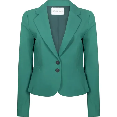 Grüner Technischer Jersey Blazer , Damen, Größe: S - Jane Lushka - Modalova