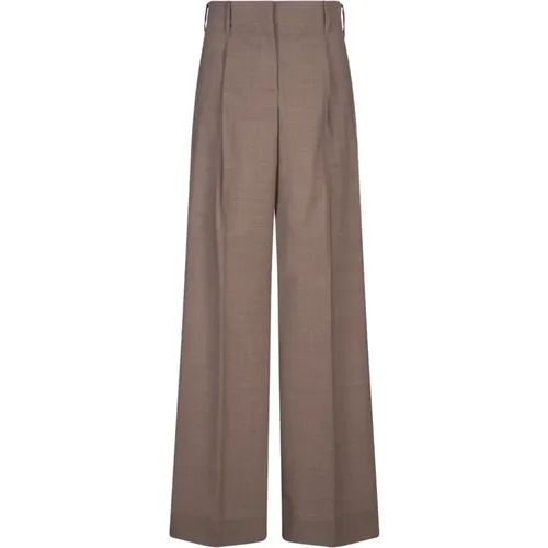 Wool Straight Cut Trousers , female, Sizes: S, XS, L, M - P.a.r.o.s.h. - Modalova