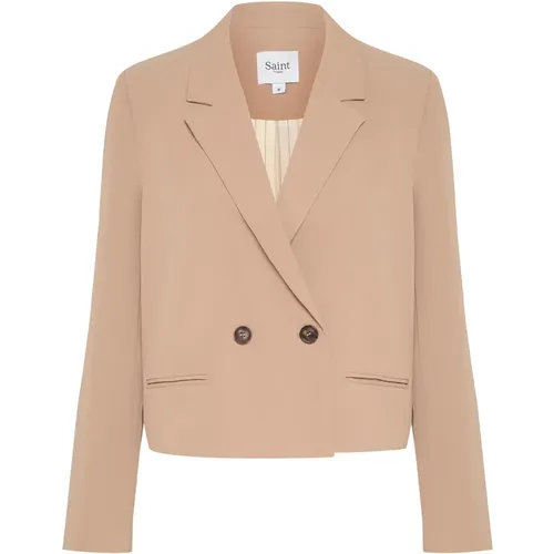 Eleganter Blazer mit Feinen Knöpfen , Damen, Größe: XL - Saint Tropez - Modalova