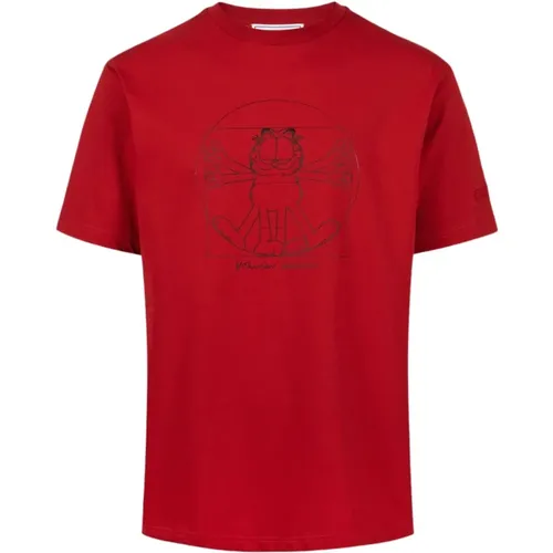 Vitruvian Garfield Print T-shirt , Herren, Größe: 2XL - Iceberg - Modalova